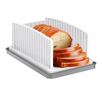 Bread Cutting Guide, Manual Bread Slicer - Homemade Bread Slicer - With Crumb Tray, Adjustable Width, Foldable, Detachable, Easy Cleaning for Kitchen Baking Tool