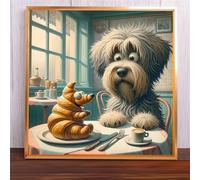 Bread Dog Jigsaw Puzzle 500 Pieces 45x45cm/18x18inch, Difficult jigsaw puzzles for Adults 500, Beautiful Art work, Great Festive Puzzle Gift for Men/Women