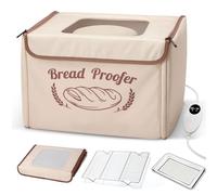 Bread Dough Proofing Box with Heater, Electric Proofer with Iron Mesh & Tray, 10-45℃ Temperature Control & 48-Hour Timer for Sourdough, Bread, Pizza, Yogurt