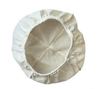 Bread Fermentation Basket with Cotton Sack Liner and Cloth Cover for Dough Rising Home Baking Round and Oval Shapes Natural Cotton and Linen Materials (25 * 25 * 8cm)