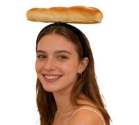 Bread Headband - Simulation Food Headdress, Joyful Carnival Performance Tiara, Hilarious Bizarre Dress Up Character, Soft Washable Pvc Material Support | Quirky Event Outfit For Women & Girls