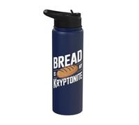 Bread is My Kryptonite - Funny Gluten Free Stainless Steel Insulated Water Bottle
