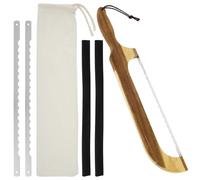 Bread knife for Homemade Bread 16.7 Inch Bread Bow Saw Knife Stainless Steel Serrated Edge Bread Slicer with Ergonomic Handle and Replacement Blades for Cutting Sourdough Bread Pastry Cake (C)