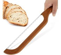 Bread Knife Wooden Bread Bow Cutter Stainless Steel Bread Slicer Professional Bread Knife for Homemade Bread Breads Bow Saw Knifes for Sourdough, Cakes, Shelled Fruit, Etc