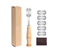 Bread Lame,Scoring Blade Sourdough Starter Kit Dough Cutter Baker's Knife Sour Scorer Tool Baking Making Accessories Tools Handmade Blades Slashing Wood Handle Wire,for Slicers Saw Razor Loaf Slicer