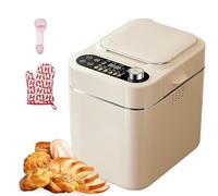 Bread Maker Machine with 26 Preset Functions, 13 Hours Delay Timer, Sourdough Maker, Includes Gloves and Measuring Spoon