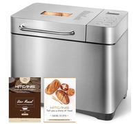 Bread Maker Machines 19 in 1, Stainless Steel Breadmaker with Nut Automatic Dispenser, 2.2LB Large Bread Machine, Nonstick Pan, LCD Touch Panel, Gluten Free, Dough Maker, Jam, Yogurt by KITCANIS
