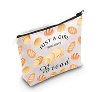 Bread Makeup Bag Just a Girl Who Loves Bread Bread Lover Gift Sourdough Bread Baker Gifts Pastry Chef Gifts for Women (Loves Bread 3uk)