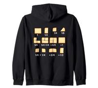 Bread Math Fraction Back to School Teacher Student Zip Hoodie