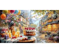 Bread_milk_and-fresh-fruits-on-a-rustic-table Jigsaw Puzzles 1000 Pieces Educational Game Challenge Fun and Challenging Family Game for Women, Gifts for Men for Relaxation 38x52/1000pcs