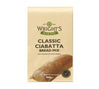 Bread Mix 500g Wright's Ciabatta - Classic Italian Bread Mix, Simply Add Oil and Water, Perfect for Machine or Hand Baking, Makes 2 Authentic Ciabatta Loaves, Suitable for Vegetarians