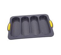 Bread Mold 4 Silicone Mold Silicone Tray Serving Tray Hoagie Mould Silicone Baking Pan Sausage Buns Hot Dog Bun Mold Pancake Plate Hamburger Buns Food Plate Stick Bread Bread Pan/1098