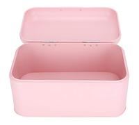 Bread Organizer Box,Stainless Steel Retro Compact Large Bread Bin Storage Container Holder,Farmhouse Bread Box,Bread Keeper Container for Loaves,Pastries & More,12"x7.9"x5.9" (Pink)
