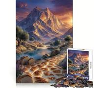 Bread Path to Mountain Landscape 1000 Piece Jigsaw Puzzles for Teenagers Critical Think Time Well Spent Firm Fit Unique Xmas Gift (38x26cm)