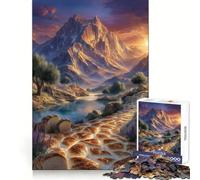 Bread Path to Mountain Landscape Teenagers Puzzles 1000 Piece Jigsaws Mind Exercise Light Enjoyment Exact Cut Thoughtful Gift (38x52cm)