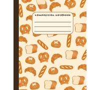 Bread pattern composition notebook - wide college ruled workbook for back to school students, kids, teenagers, home writing journal for aldults (Glowdia Co.)