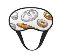 Bread Pattern On White, Full Eye Covers Light Blocking Eye Masks Blackout Sleep Eye Muffs