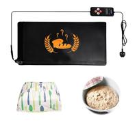 Bread Proofer Warming Mat 53x25cm, Adjustable Temperature Dough Starter Mat,Sourdough Starter Warmer Dough Proofer for Making Bread,Home Brew Heat Pad Mat with 14'' Heat Preservation Cover Foldable