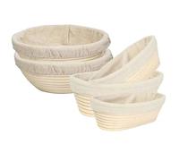 Bread proofing basket, 1pc Round Oval Long Rattan Bread Dough Proofing Proving Rattan Basket With Linen Liner Cloth For Bread(11x6cm)