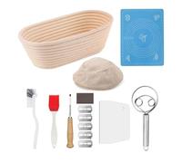 Bread Proofing Basket 5/8pcs Bread Proofing Basket Oval Round Rattan Wicker Dough Sourdough Baskets Cane Baking Fermentation(25x8-5pcs)