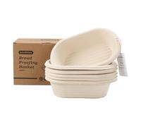 Bread Proofing Basket, 6 x 10" Oval Pulp Banneton with 30pcs Non-woven Liner Cover, Sourdough Baking Supply for Professional & Homemade Artisan Bread