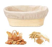 Bread Proofing Basket, Banneton Basket Sourdough Proofing Baskets, Proofing Bowls with Liners for Professional and Home Bakers(9 inch,Oval)