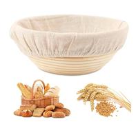 Bread Proofing Basket, Banneton Basket Sourdough Proofing Baskets, Proofing Bowls with Liners for Professional and Home Bakers(9 inch,Round)