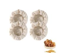 Bread Proofing Basket Cover, 4PCS Round Sourdough Proving Basket Cloth Liner, Bowl Covers for Bread proofing for Sourdough, Jars and Rising Dough (4pcs Round)