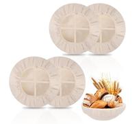 Bread Proofing Basket Cover, 4PCS Round Sourdough Proving Basket Cloth Liner, Bowl Covers for Bread proofing for Sourdough, Jars and Rising Dough (4pcs-Round)