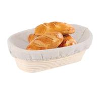 Bread Proofing Basket - Dough Baking Tray, Oval Rattan Bread Basket, Handmade Proofing with Inserts, Durable Dough Casserole Container for Baking in the Kitchen at Home, Handmade Sourdough