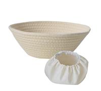 Bread Proofing Basket, Handmade Cotton Rope Sour Dough Basket with Liner, Pastry Making Storage Container, Kitchen Gadget, Baking Supplies for Artisan Breads, Cloth