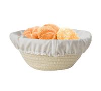 Bread Proofing Basket | Handmade Cotton Rope Sour Dough Basket With Liner | Pastry Making Storage Container, Kitchen Gadget, Baking Supplies For Artisan Breads