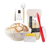 Bread Proofing Basket Sourdough Starter Kit Bread Proofing Baskets Marked Feeding Band For Baking Enthusiasts Supplies(9.84inch 15pcs)