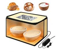 Bread Proofing Box, Electric Dough Proofer Box with Temperature Control, Foldable Design for Sourdough, Pizza, Yogurt, Bread Baking