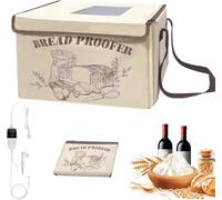 Bread Proofing Box,Folding Dough Proofing Warming Box with 50-113℉ Temp Control & 12h Timer, Proofer Oven for Sourdough, Bread Baking, Pizza, Yogurt, Kombucha, 5-Layer Fabric