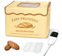 Bread Proofing Box, Three-sided Heating Foldable Zippered Sourdough Warmer Heater w/Adjustable Temperature & Timer Controller, Pizza Dough Proofing Sour Dough Starter Kit Making Baking Supplies Gifts