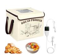 Bread Proofing Box with 50-113℉ Temp Control & 1-12H Timer, Foldable Dough Proofer with Metal Rack, Proofing Box for Sourdough, Bread Baking, Pizza, Yogurt, Kombucha, Space-Saving & 5-Layer Fabric
