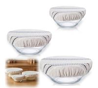 Bread Proofing Cover, 3 Pcs Durable and Reusable Bowl Covers for Bread Proofing, 9/10/13 Inches Basket Linen Cloths Cover, Accessories for Home Bread Makin