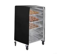 Bread Rack Cover With Zipper, 10 Tier Sheet Pan Rack Protector, 210d Oxford Cloth Dust Shield With Clear Window And Vents For Bakery, Black, 23x28x32 Inch(23 x 28 x 64inch)