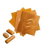 Bread Shape Gift Wrapping Paper, 6 Sheet Brown Krafts Packaging Paper, Oil Resistant Birthday Present Wrapping Papers Roll, Funny Baguettes Pattern Gift Packaging Papers, for Women & Men