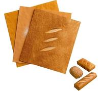 Bread Shape Gift Wrapping Paper,Nteresting Packaging Pattern Kraft Paper,Wrapping paper that looks like brea,Oil-Resistant And Tear-Resistant,Rustic Bread,Baguette,And Toast Designs (18 pcs)