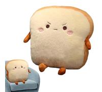 Bread Shaped Plush Cushion - Imitation Rabbit Plush 30 x 40 x 15 cm | Funny Toast Bread Cuddly Cushion Hand Warmer | Cute Cut Toast Cushion for Home Decor Kids Gift Christmas New Year