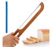 Bread Slicer-40 cm Bread Bow Saw for Slicing - Serrated Sourdough Bread Saw with Acacia Wooden Handle-Bread Cutter for Homemade Bread-Sourdough & Bagels Serrated Bread Slicer-Bread Cutter