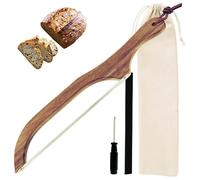 Bread Slicer - 40cm Serrated Bread Bow Cutter for Sourdough, Homemade Bread & Baguette - Scalloped Bread Knife with Acacia Wooden Handle - Serrated Bread Cutter for Bagels, Loaves, and Artisan Bread