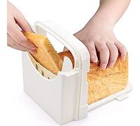 Bread Slicer, Foldable Bread Cutter Adjustable Bread Slicing Guide Loaf Slicing Machine Manual Handhold Bread Cutting Guide Tools for Roast/Sandwich Maker/Loaf Slicer Cutter