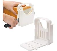 Bread Slicer, Foldable Multifunctional Sandwich/Toast Maker, Adjustable Slice Thickness Bread Cutter, Plastic Cutting Guide Tools for Roast/Sandwich Maker/Loaf Slicer