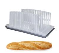 Bread Slicer for Homemade Bread | Compact Cutting Guide - Portable Adjustable Foldable Baking Tool for Home Shop Kitchen Storage Toast Cake Crusty Loaf Restaurant