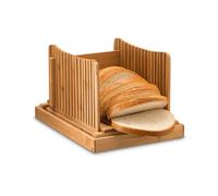 Bread Slicer for Homemade with 3 Adjustable Thickness Foldable Cutting Board Easy to Store Crumb Tray Baguette Challah Pumpernickel
