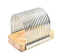 Bread Slicer, Stainless Steel Manual Bread Slicer, Compact Bread Cutter Even Thickness Manual Bread Cutting Board for Homemade Bread, Cakes, Bagels