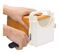 Bread Slicer, Toast Cutter with Cutting Guide Foldable Adjustable Slice Thickness Bread Cutter Manual Loaf Cutter Machine Toast Slicing Cutter Toast Slicer Tool for Bread/Roast/Sandwich Maker
